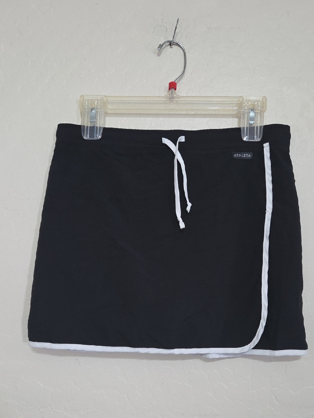 Athleta Black Mini Skort with White Trim